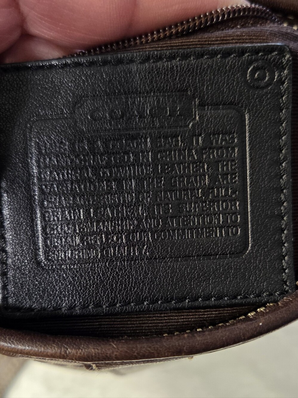COACH Brown Leather Crossbody Bag Adjustable Strap- Y2K - Picture 9 of 11